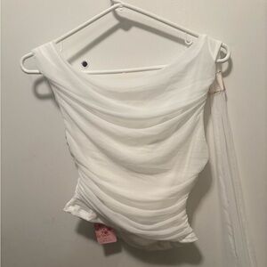 SHEIN‎ White Flowing Blouse